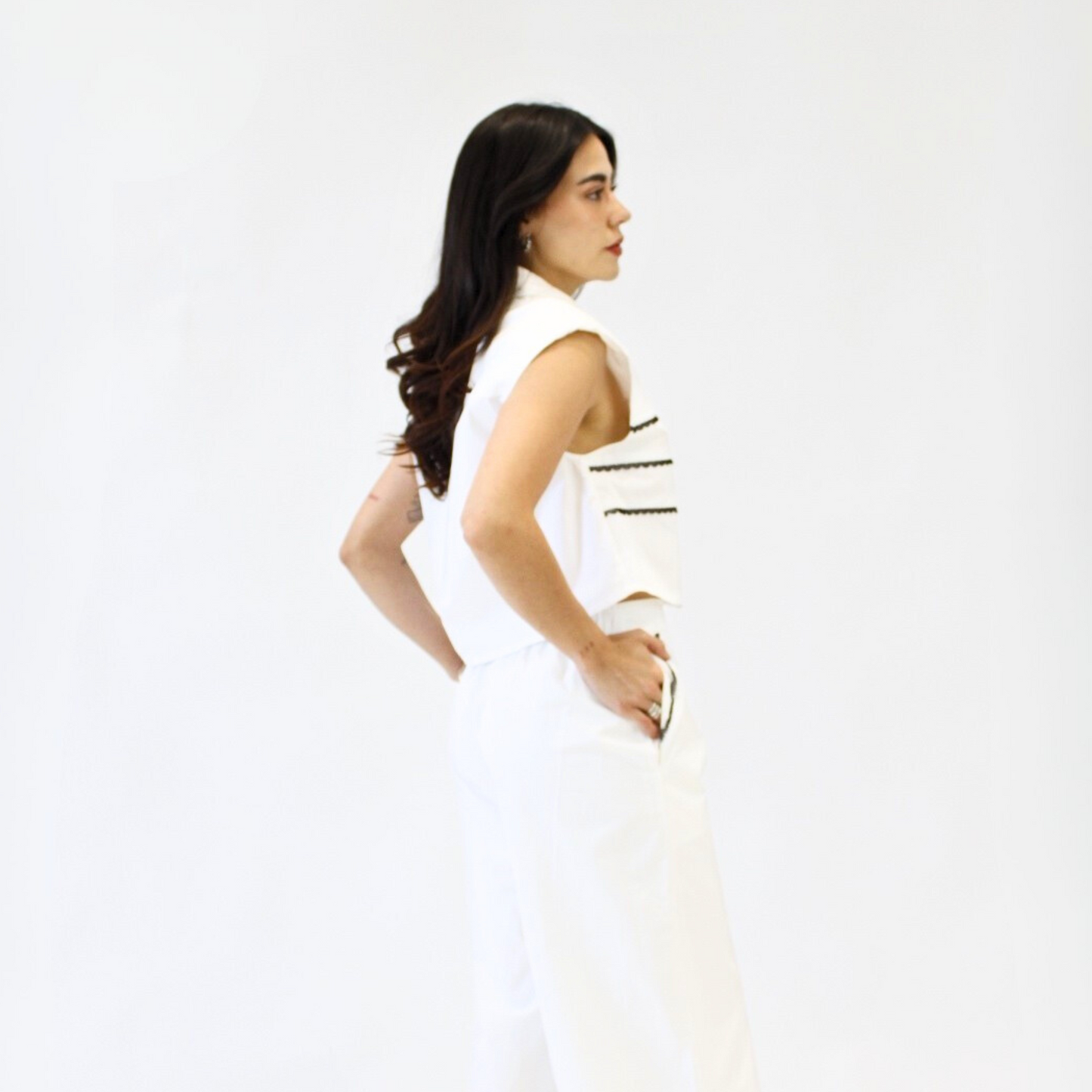Blusa Blanco con Negro