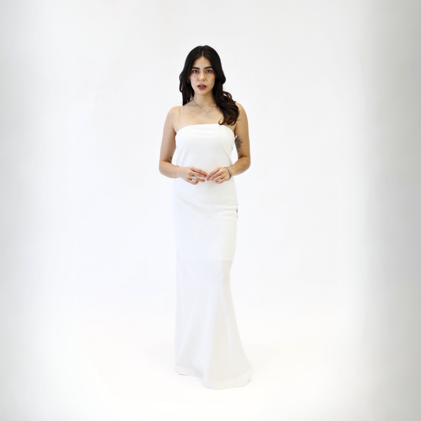Vestido Strapless Moño