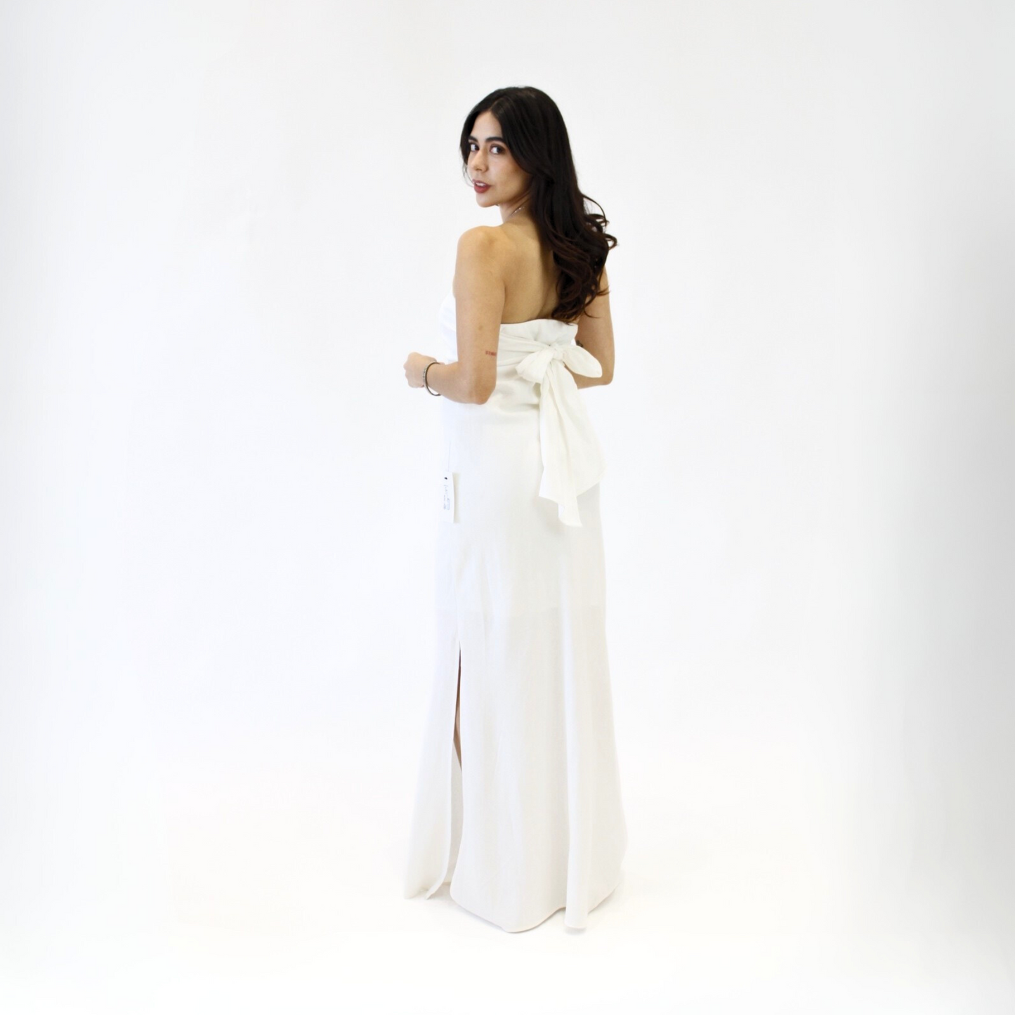 Vestido Strapless Moño