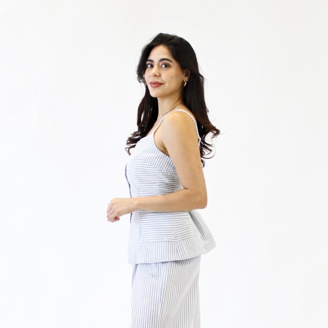 Blusa de tirantes rayada