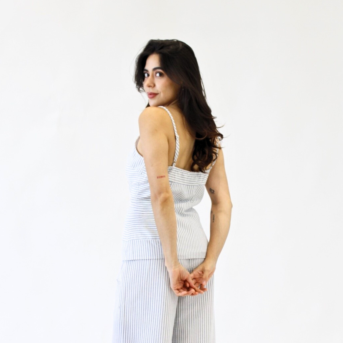 Blusa de tirantes rayada