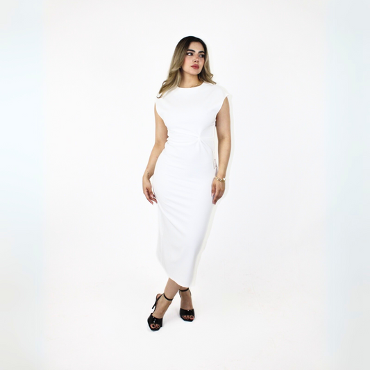 VESTIDO MIDI DRAPEADO